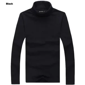 100% quality Men's long-sleeve T-shirt Sexy turtleneck high-elastic lycra cotton t shirt 7 colors S-XXXL st-803 Free shipping