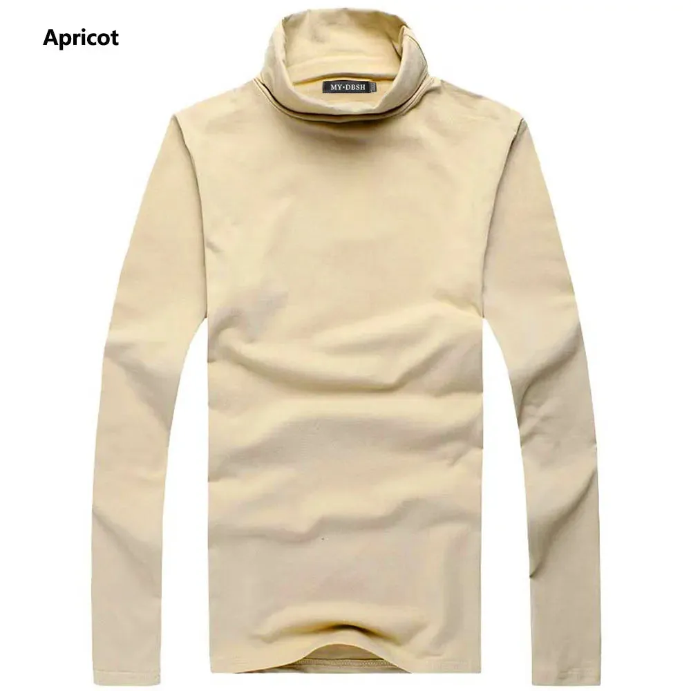 100% quality Men's long-sleeve T-shirt Sexy turtleneck high-elastic lycra cotton t shirt 7 colors S-XXXL st-803 Free shipping