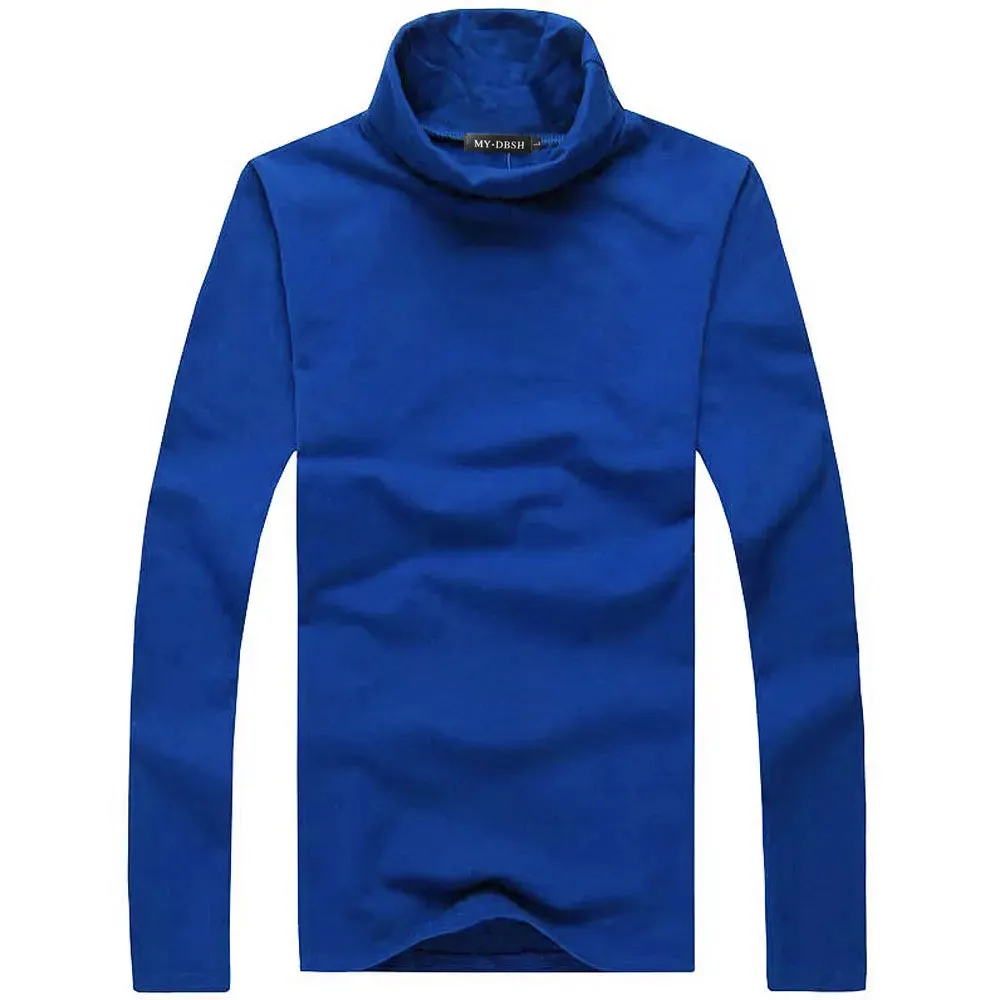 100% quality Men's long-sleeve T-shirt Sexy turtleneck high-elastic lycra cotton t shirt 7 colors S-XXXL st-803 Free shipping