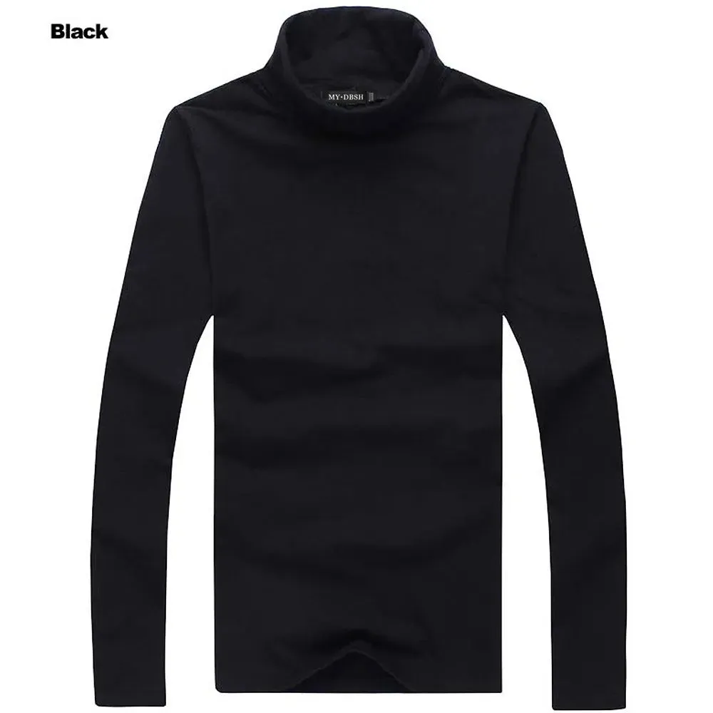 100% quality Men's long-sleeve T-shirt Sexy turtleneck high-elastic lycra cotton t shirt 7 colors S-XXXL st-803 Free shipping