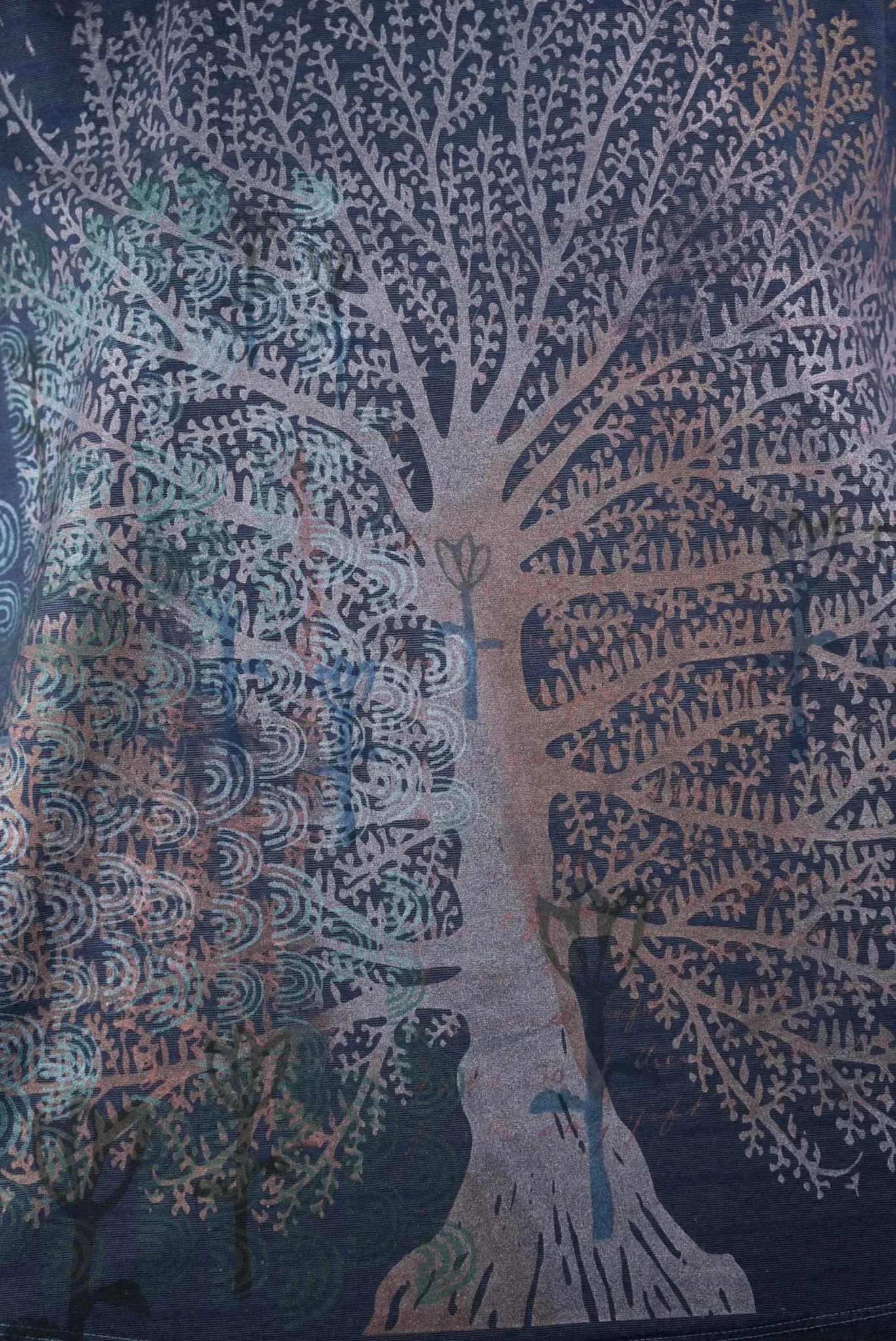 1212-2 Stripe Tank Dark Denim Tree of Life-P