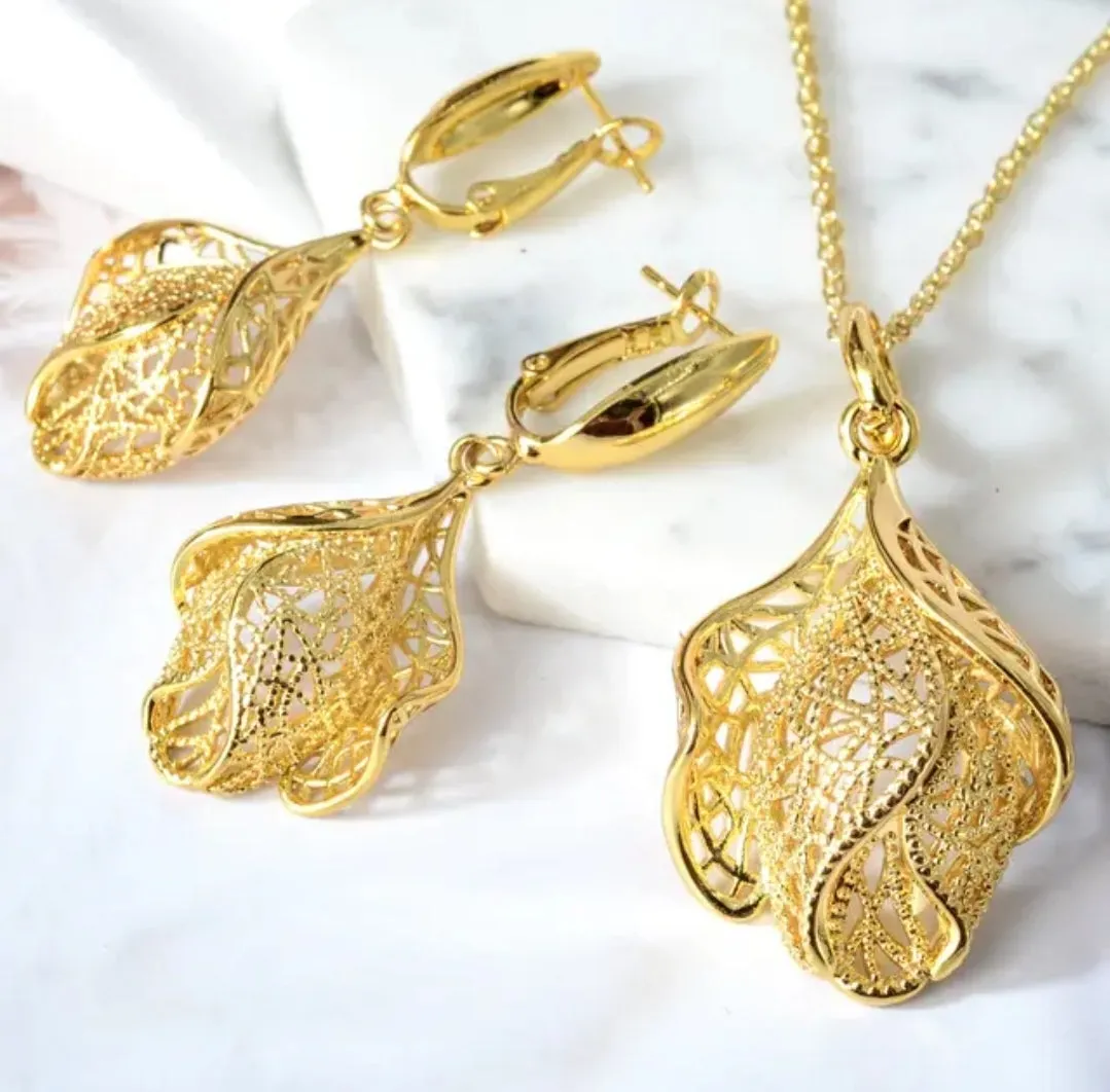 14K African Gold Jewelry Sets