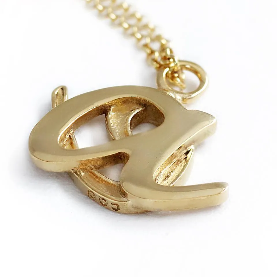 2 initial necklace- Matching couple necklaces for him and her