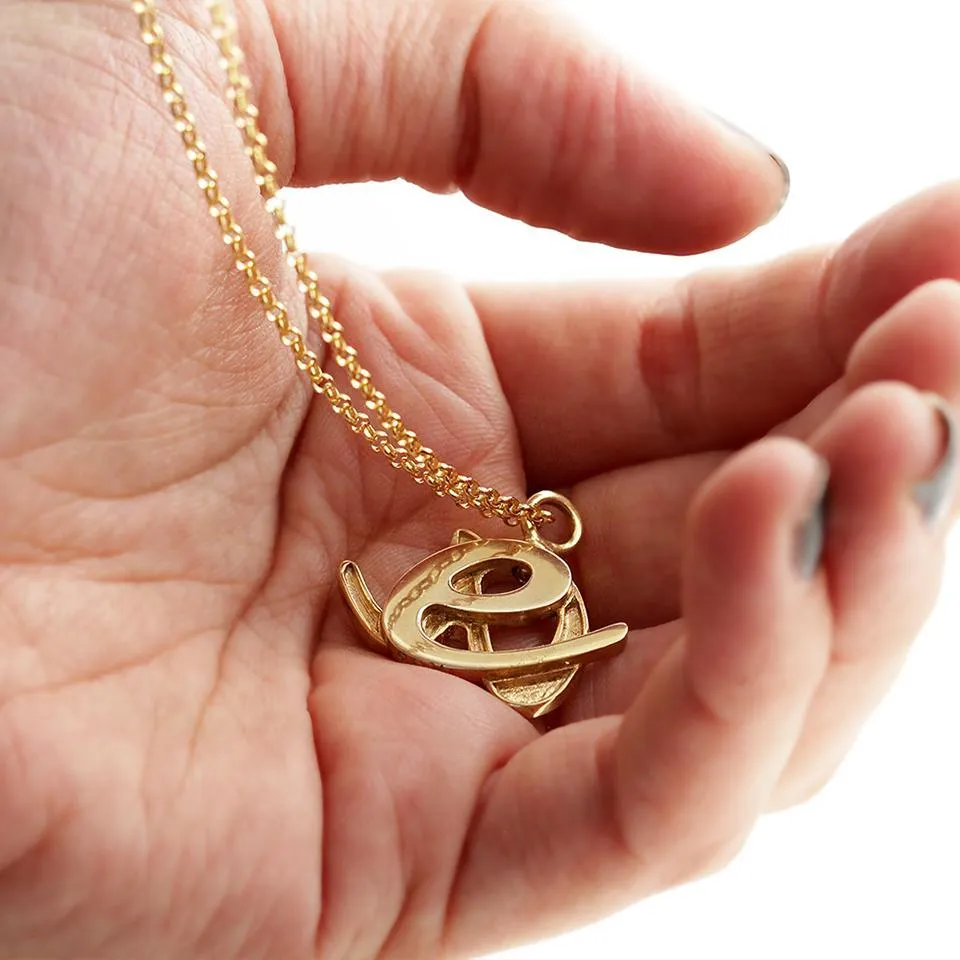 2 initial necklace- Matching couple necklaces for him and her