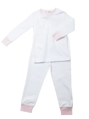 2 Piece Long Loungewear Set | Lt Pink Dots