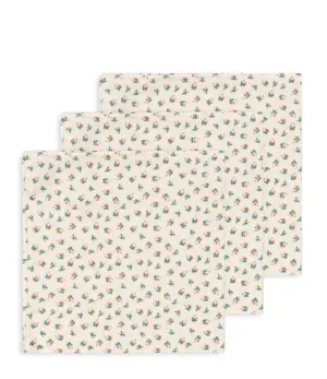 3 Pack Muslin Cloth - Fleur Colour