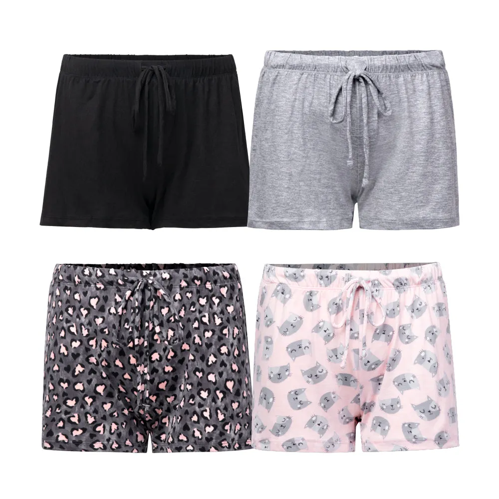 4 Pack Yummy Butter Soft Lounge Shorts