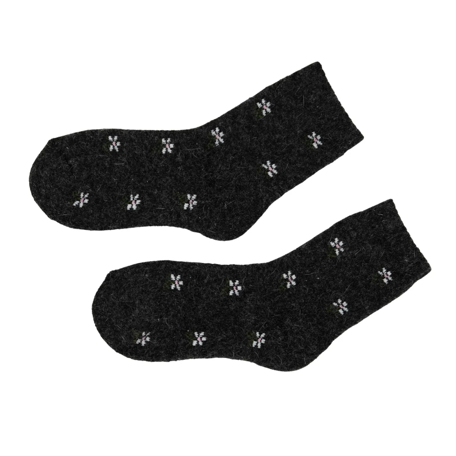 4 Pairs Ladies Floral Wool Socks