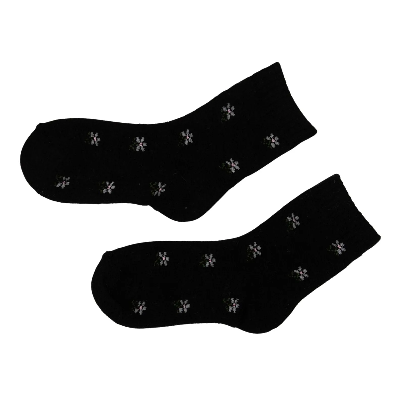 4 Pairs Ladies Floral Wool Socks