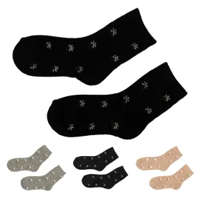 4 Pairs Ladies Floral Wool Socks