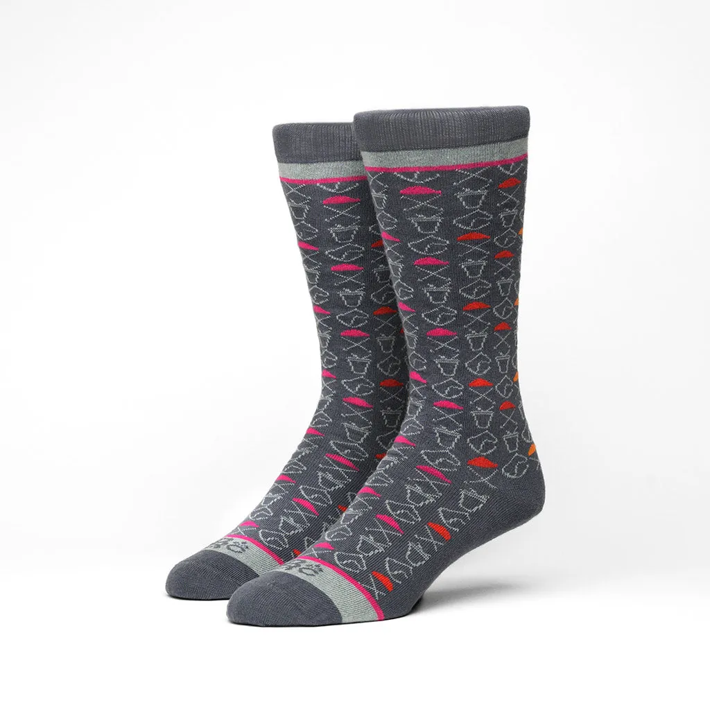 A Day at the Track© Socks | 3-pack | Gray   Orange   Fuscia
