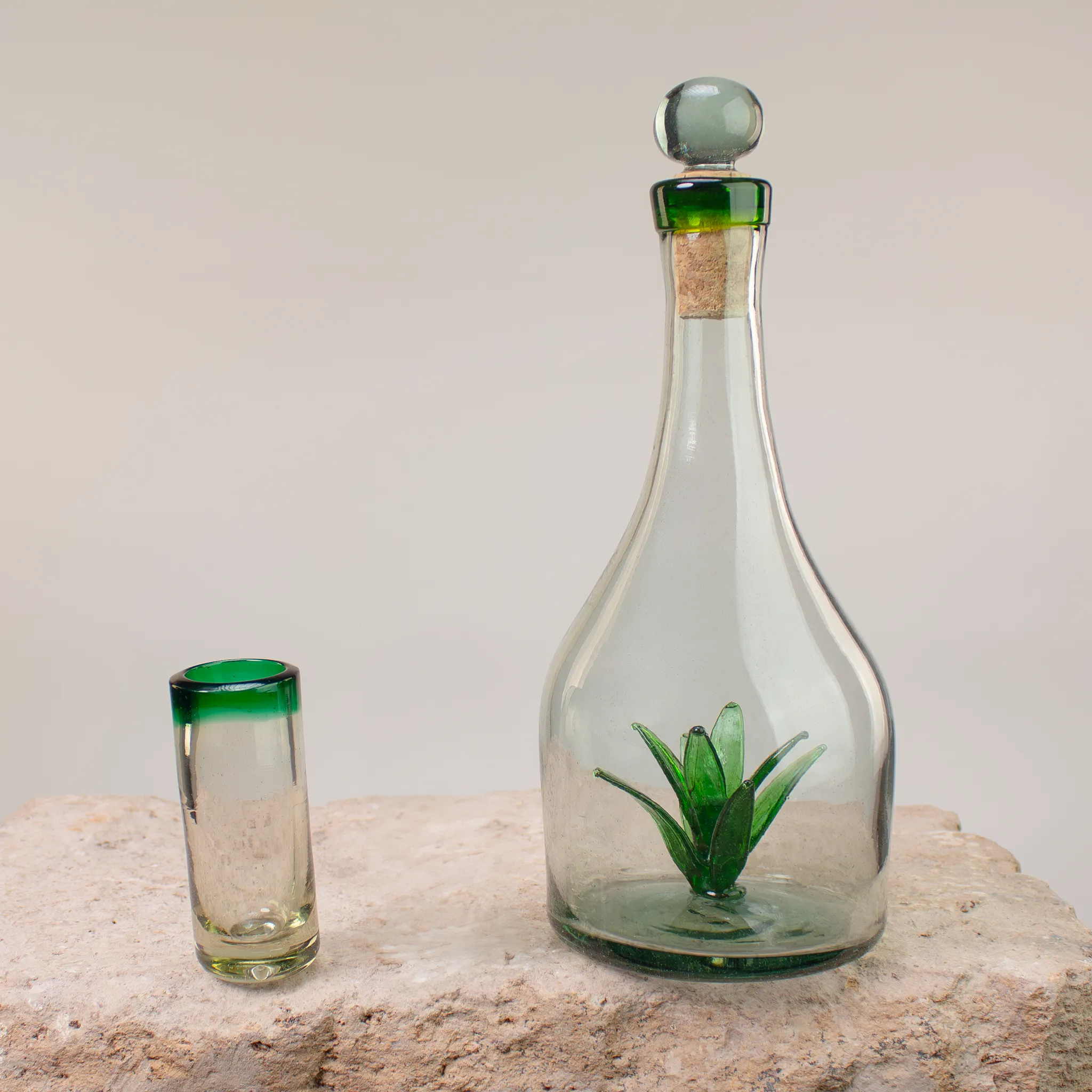 Agave Decanter and Shot Glass Sets
