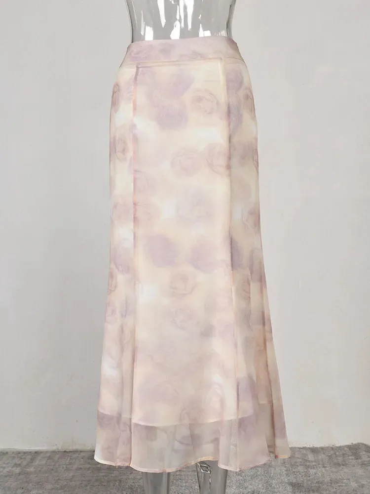 Amaranthe  Hip Wrap Fishtail Skirt Set