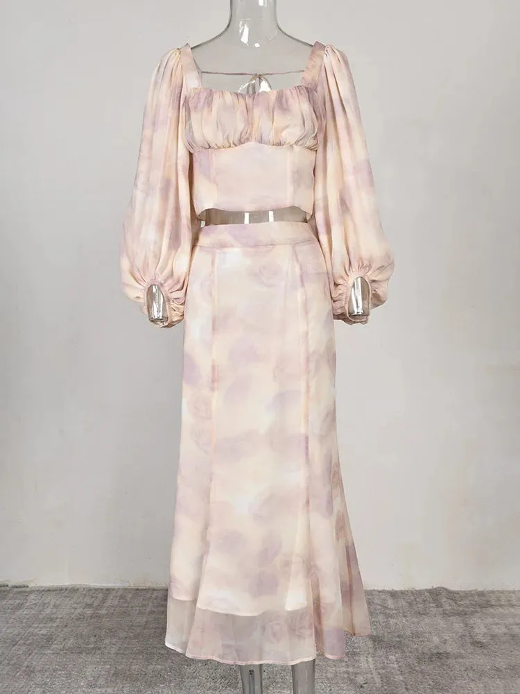 Amaranthe  Hip Wrap Fishtail Skirt Set
