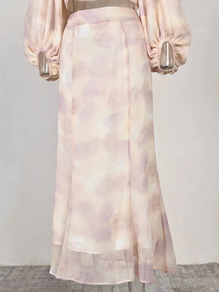Amaranthe  Hip Wrap Fishtail Skirt Set