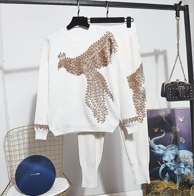 Ambrosia Knitted Women Tracksuit  Two Piece Set