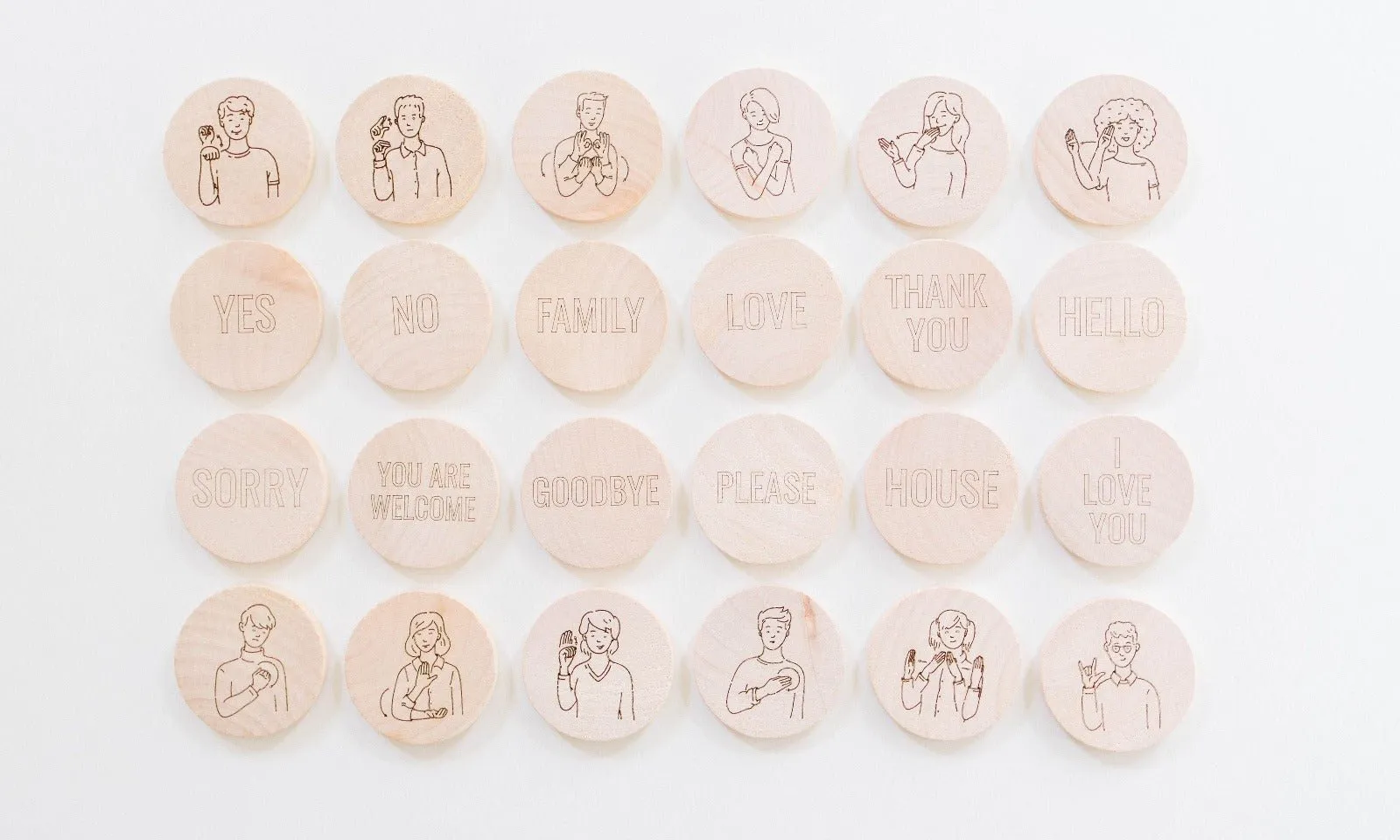 ASL Words Matching Tiles