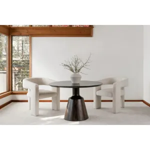 Aurelle Home Modern Curved Upholsted Arm Chair