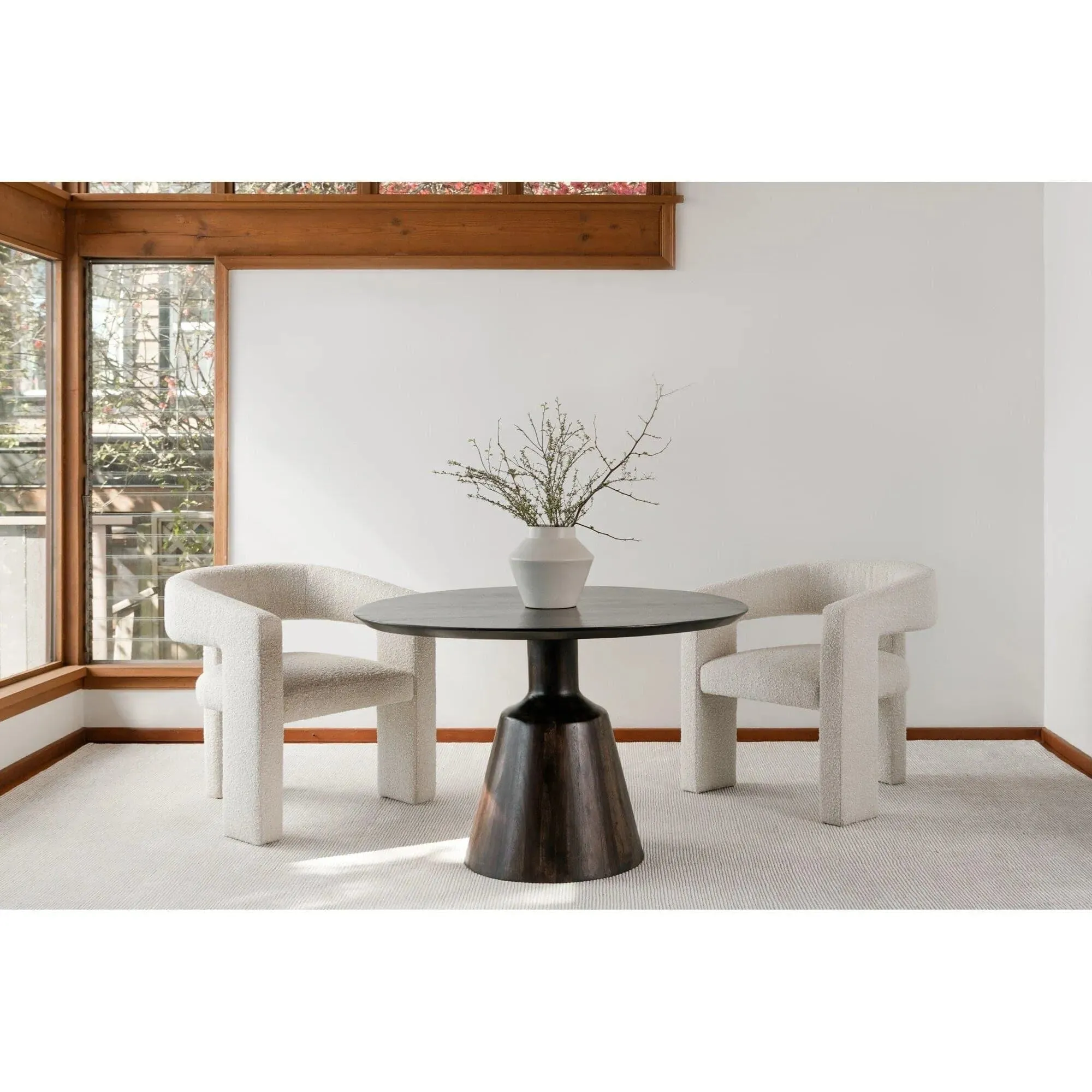 Aurelle Home Modern Curved Upholsted Arm Chair