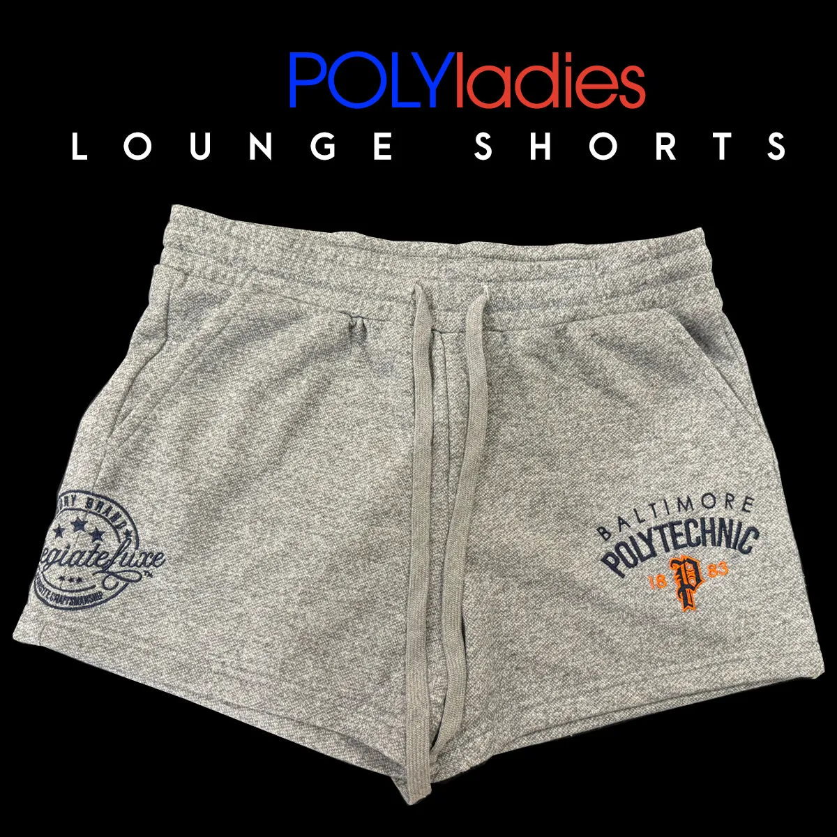 Baltimore Polytechnic Institute | Ladies Gray Lounge Shorts