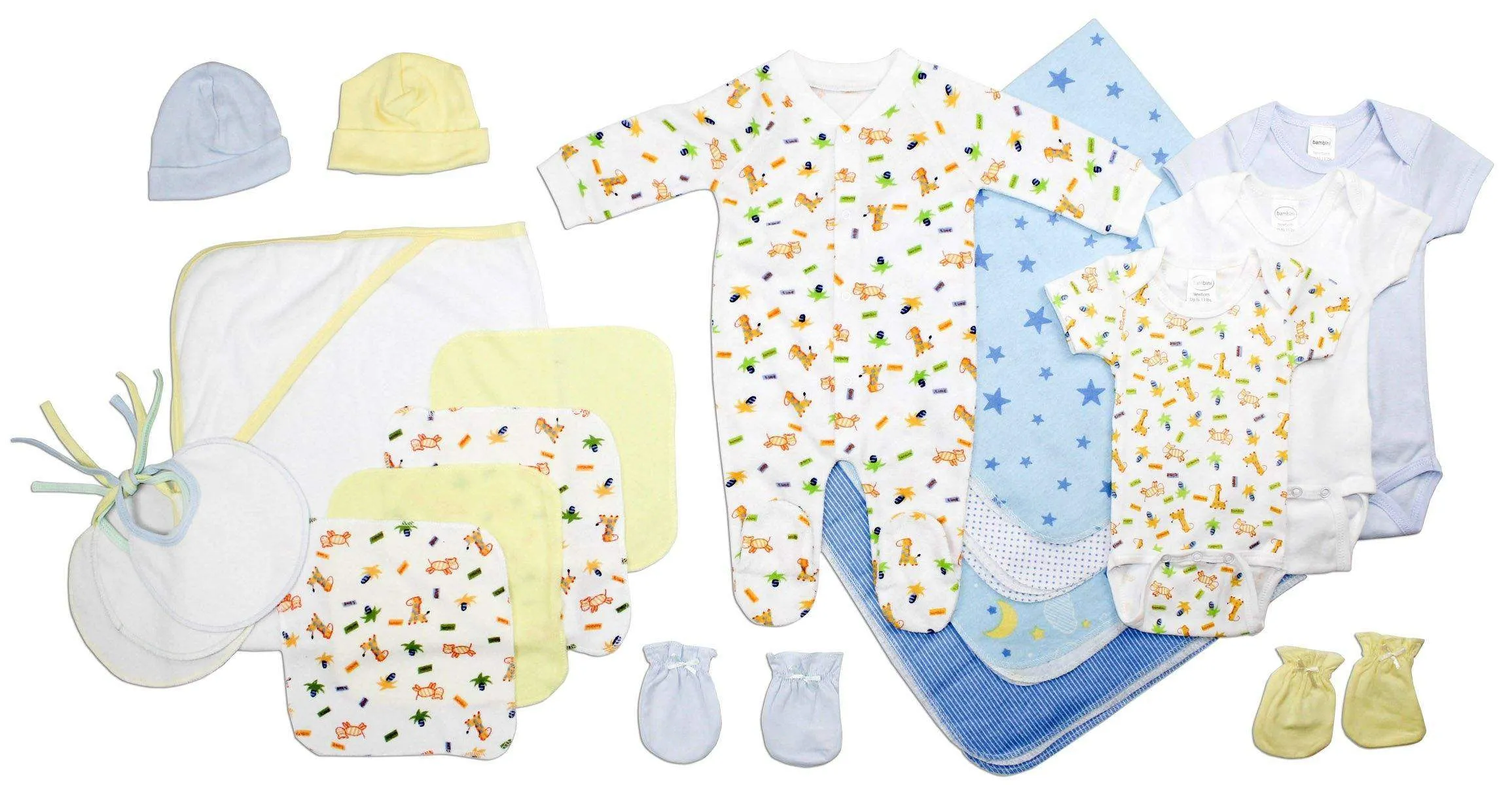 Bambini Newborn Baby Boy 20 Pc Layette Baby Shower Gift Set (NB)