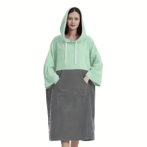Beach Poncho:  Color Blocking Surf Changing Towel