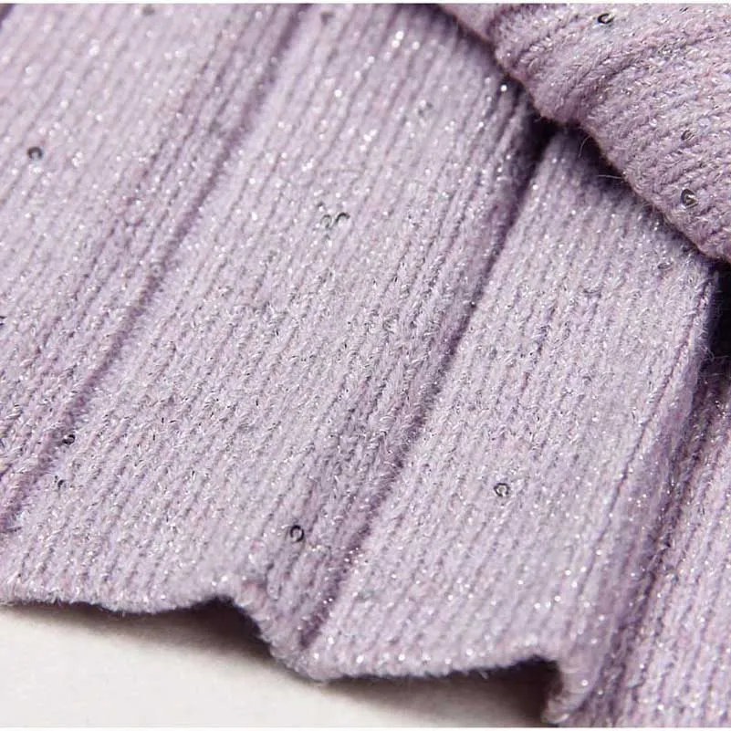 Beaded Knit Top Skirt Suit Button-Up Cardigan Jacket   Mini Skirt Set