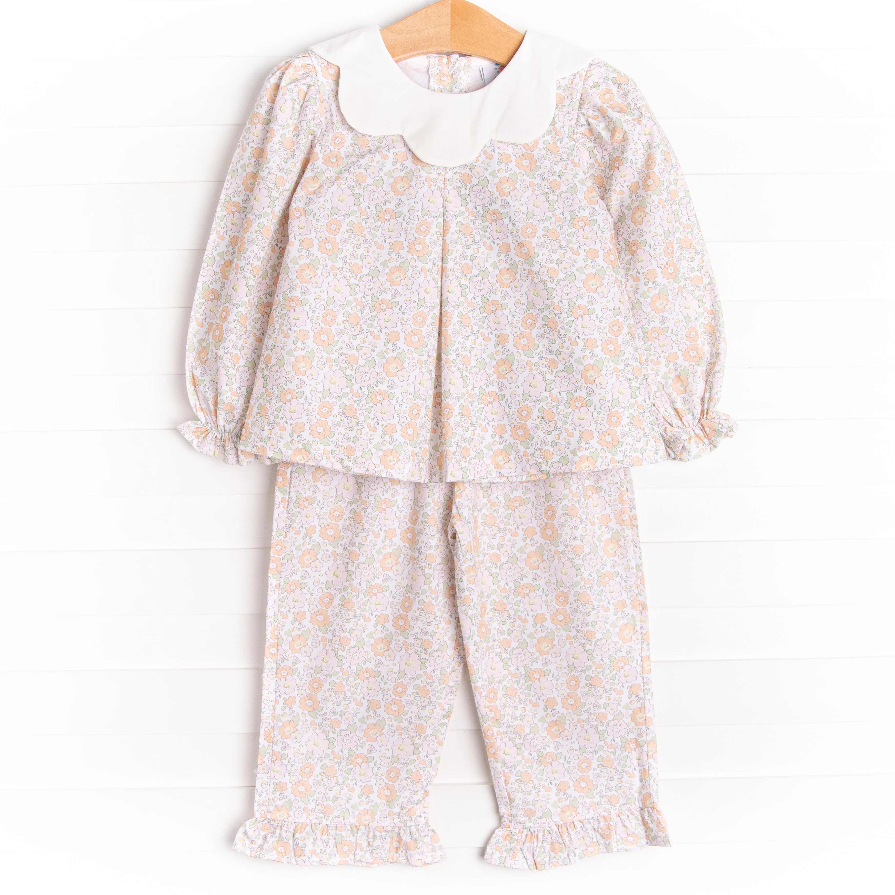 Bellflower Beauty Ruffle Pant Set, Pink