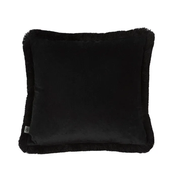 berkeley blooms square fringed velvet cushion