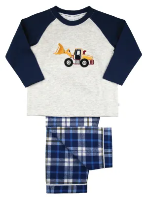 Big Yellow Digger Cotton Pyjamas for Boys