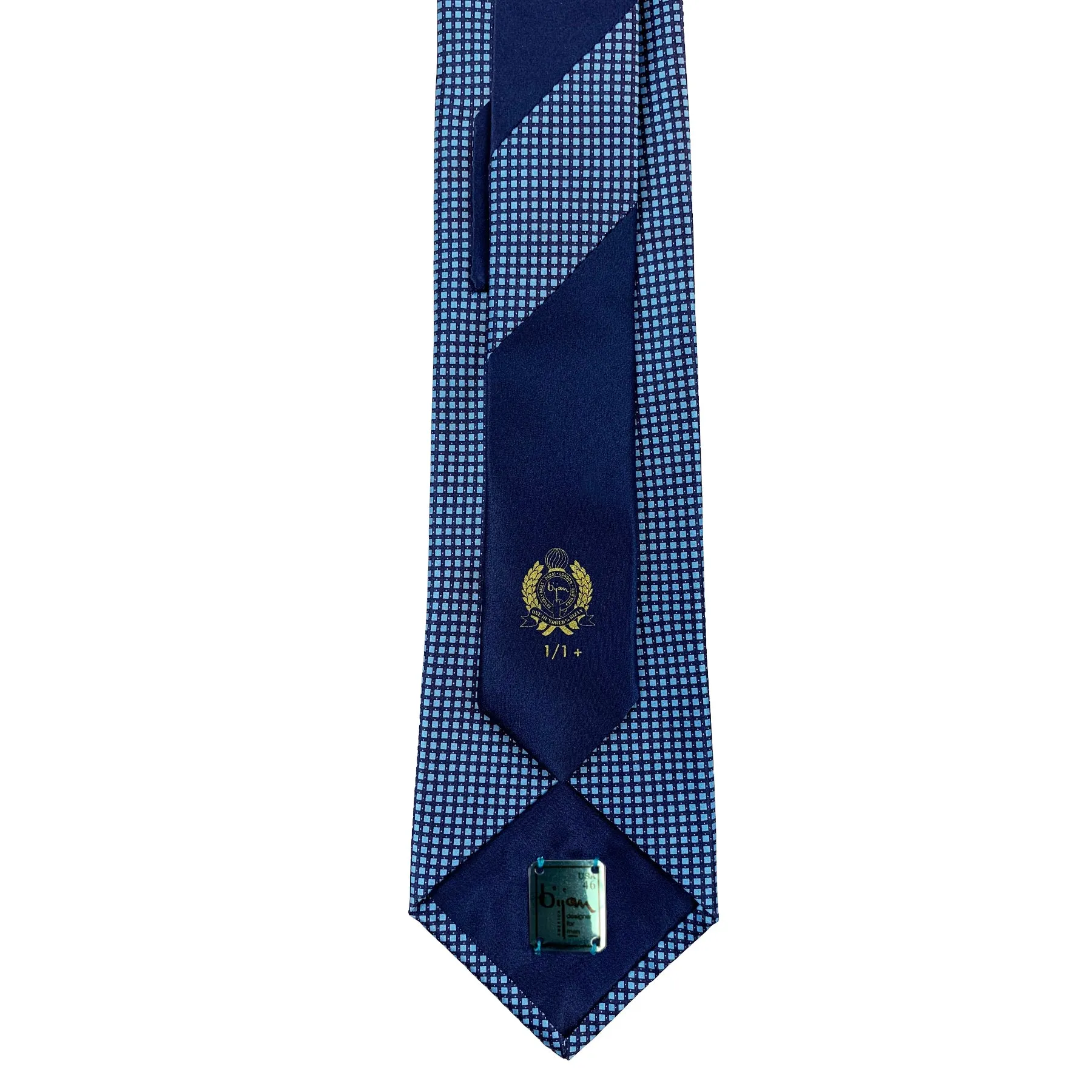 Bijan Blue Pure Silk Tie Set