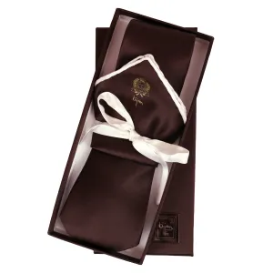 Bijan Brown Pure Silk Tie Set