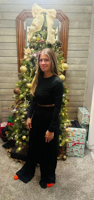 Black Pleated Set