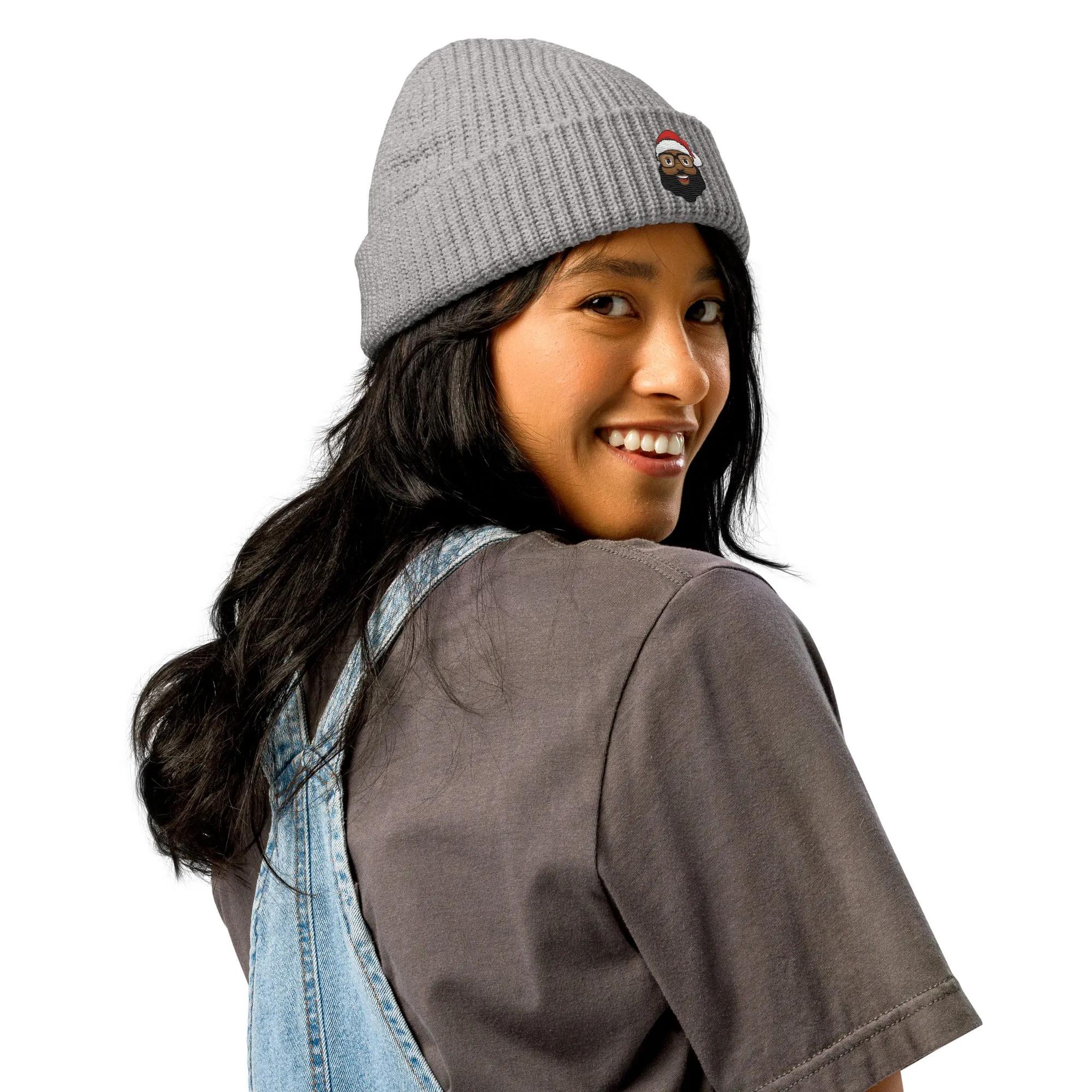 Black Santa Fisherman beanie