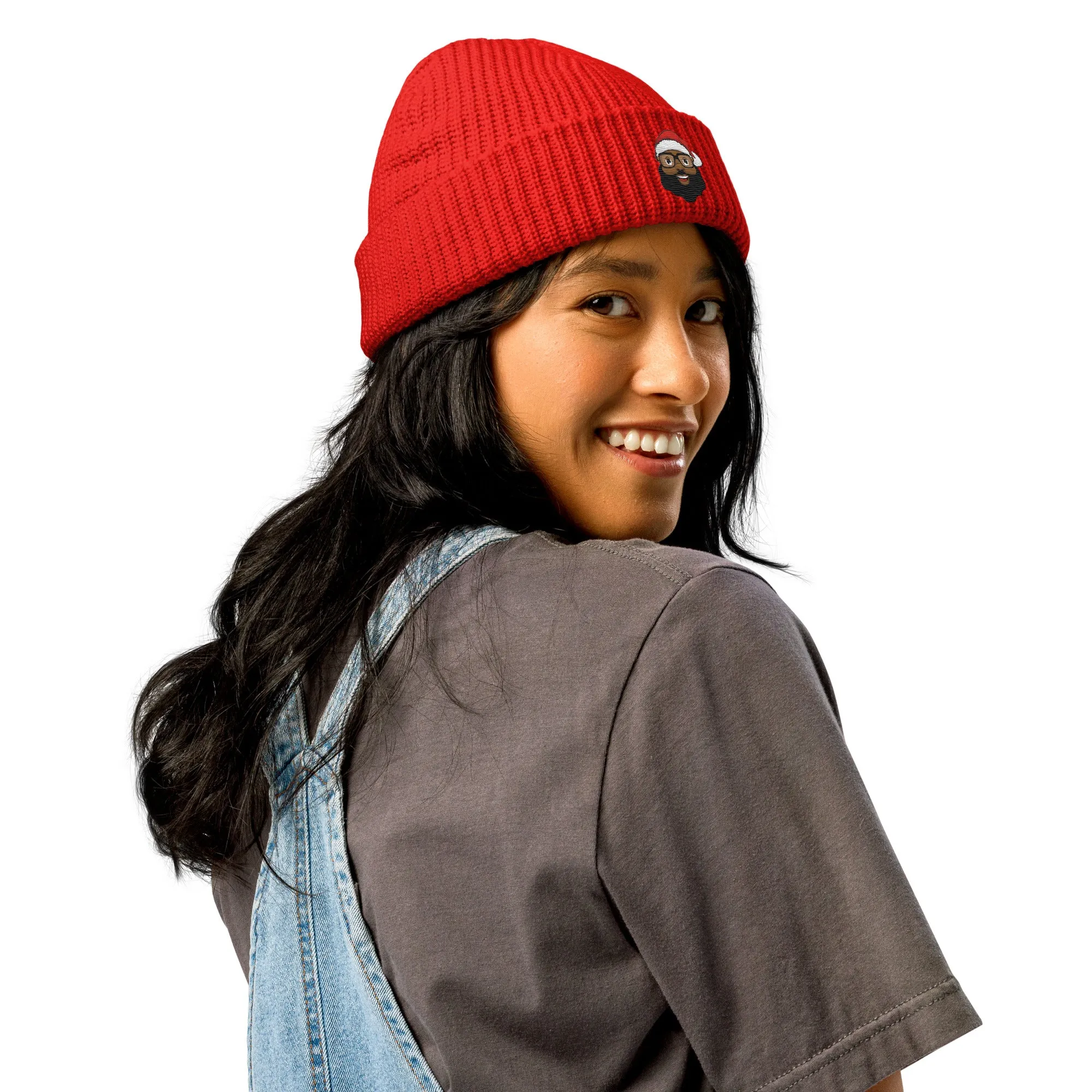 Black Santa Fisherman beanie