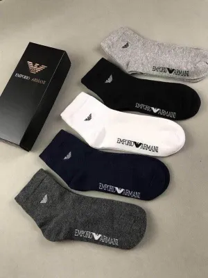 BLACK WHITE GREY ASH NAVYBLUE PACK OF 5 PAIR WOOLEN SOCKS