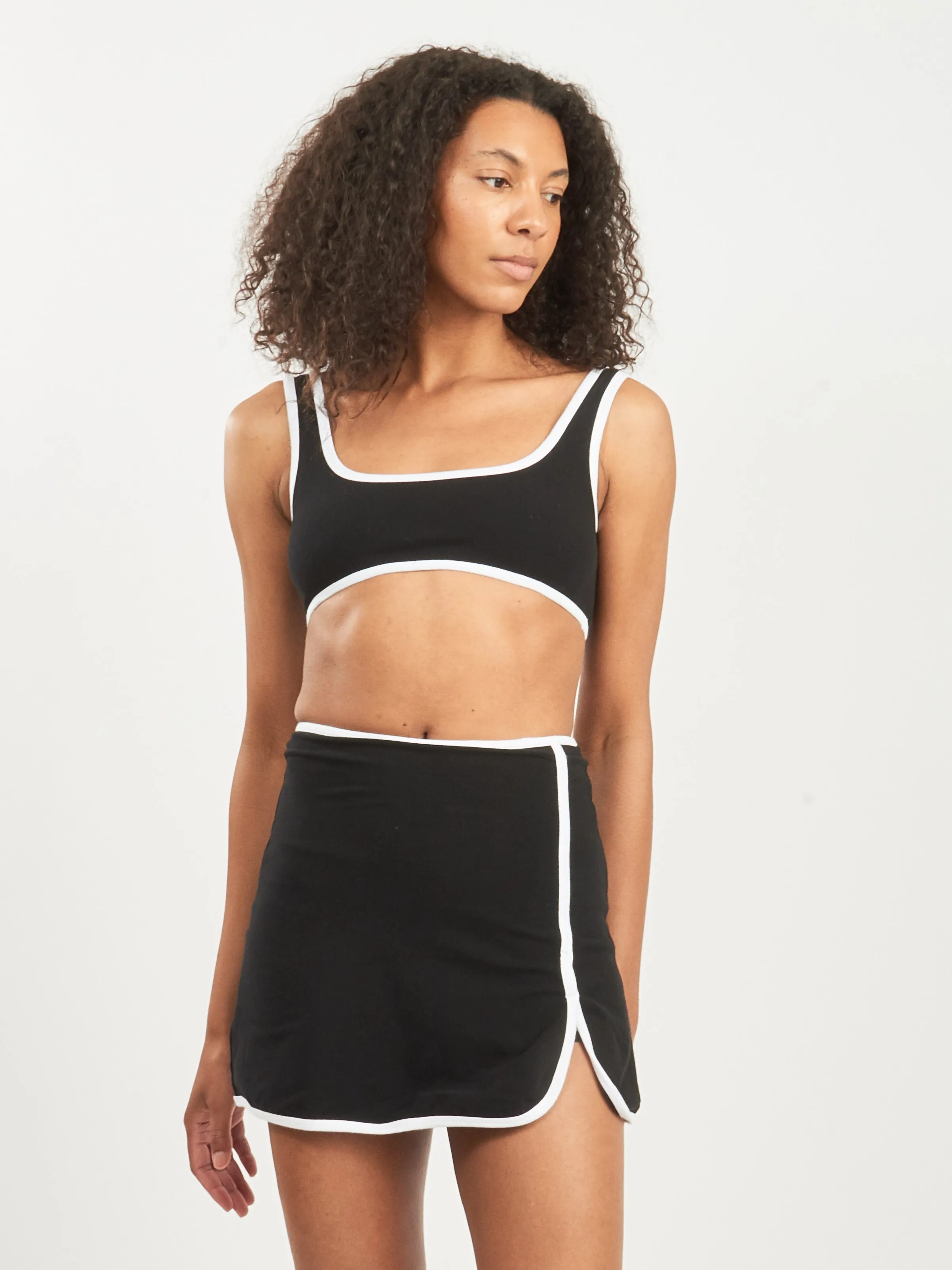 Black/White Minnie Contrast Skort