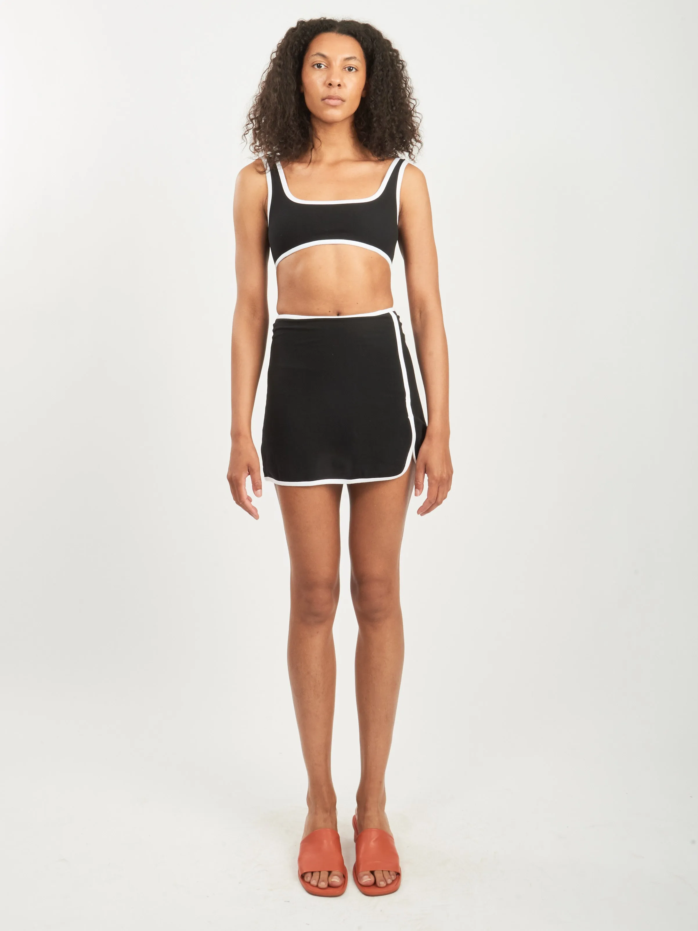 Black/White Minnie Contrast Skort