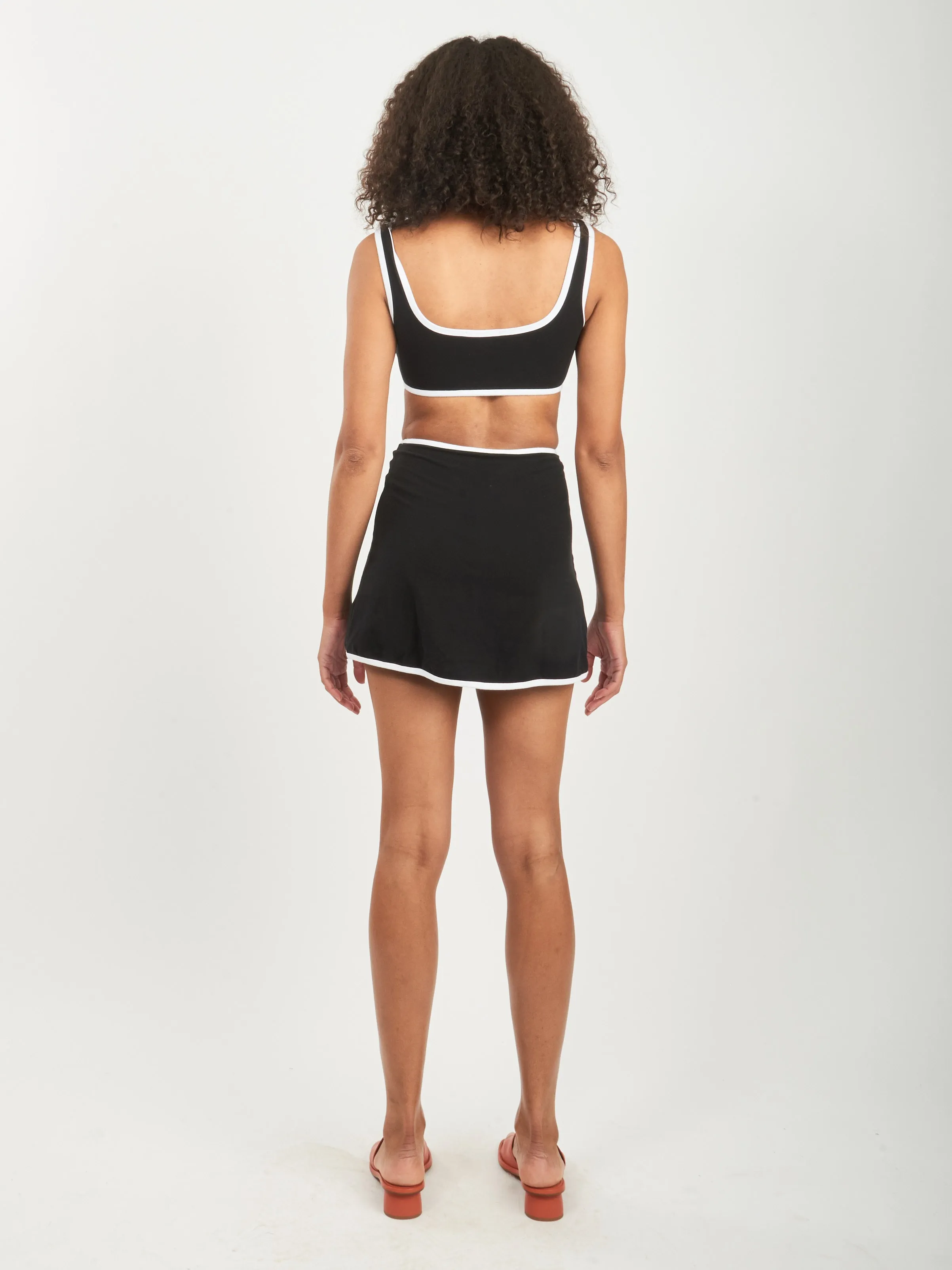Black/White Minnie Contrast Skort