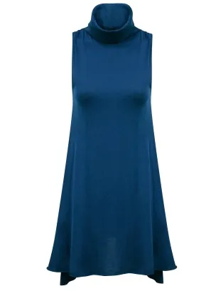 Bobi Sleeveless Turtleneck Dress
