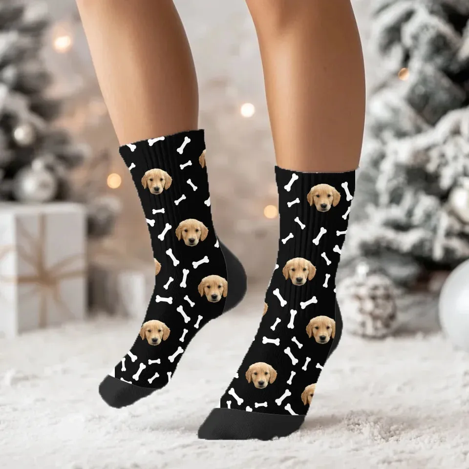 Bone Pattern Pet Face Socks