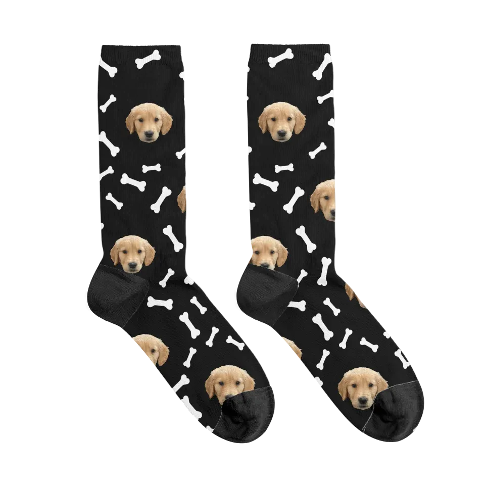 Bone Pattern Pet Face Socks