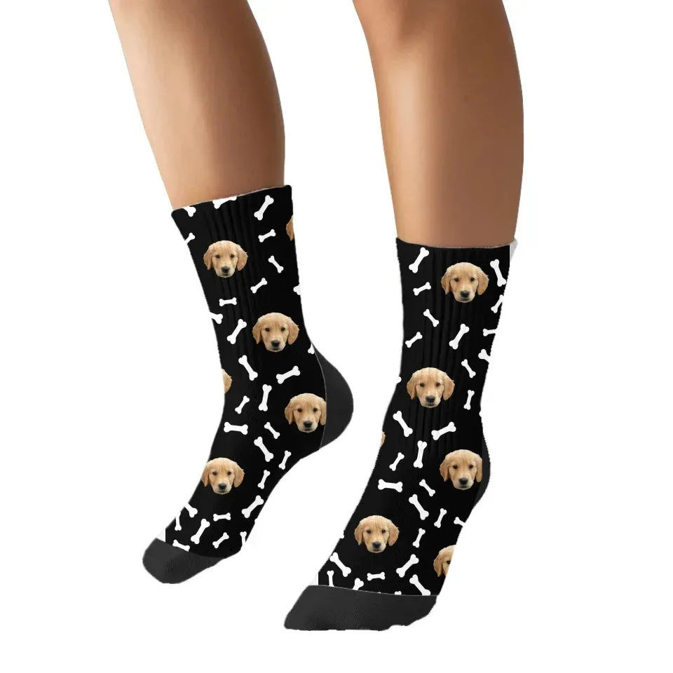 Bone Pattern Pet Face Socks