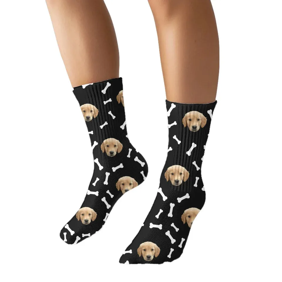 Bone Pattern Pet Face Socks