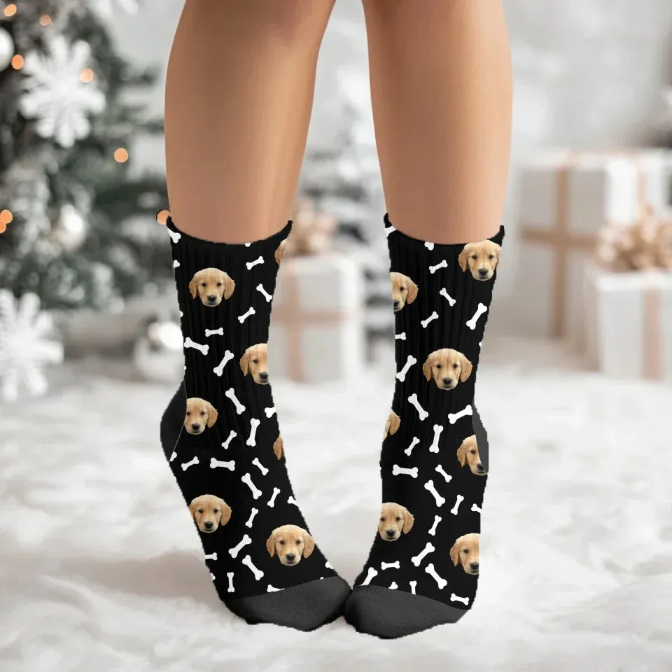 Bone Pattern Pet Face Socks