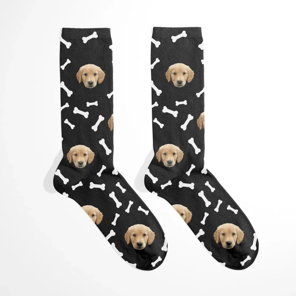 Bone Pattern Pet Face Socks
