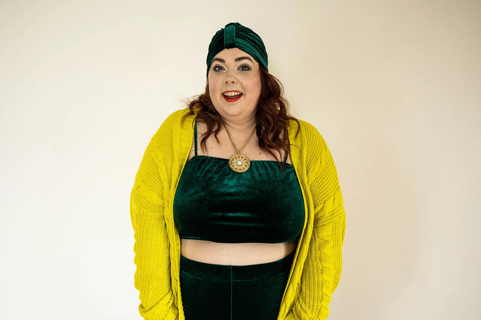 bowie velvet bralette in green