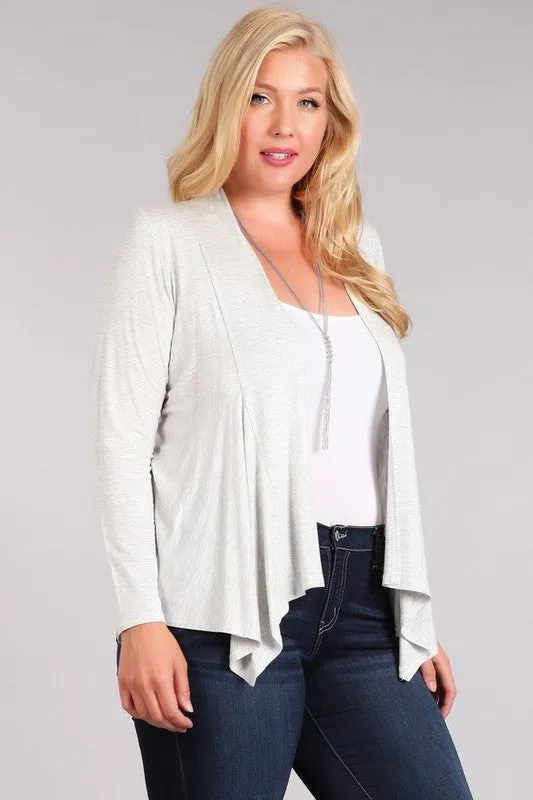 Cassie Draped Cardigan in Taupe