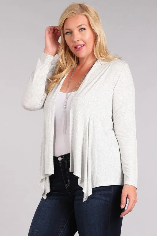 Cassie Draped Cardigan in Taupe