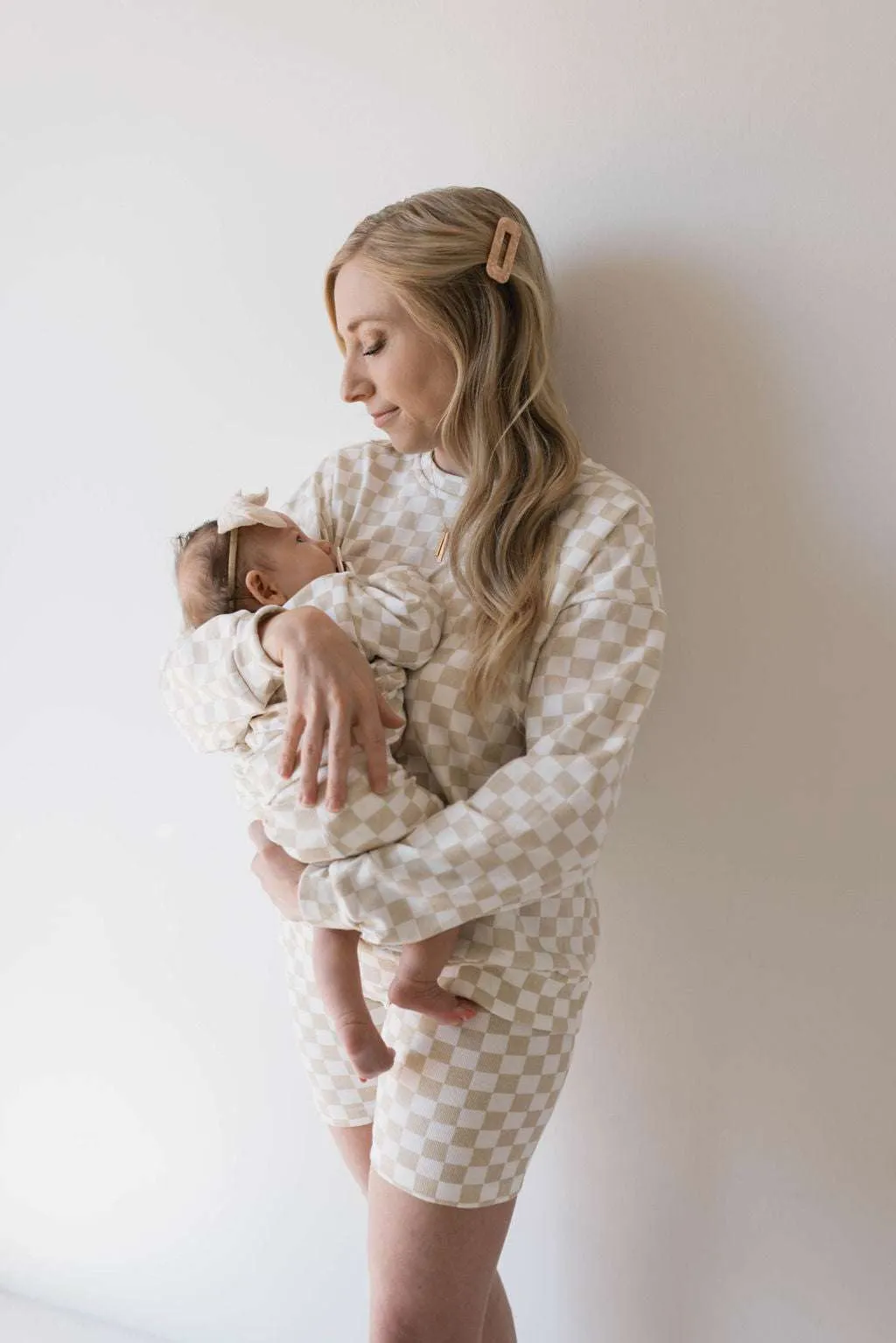 Chai Checkerboard | Children's Long Sleeve Short Set